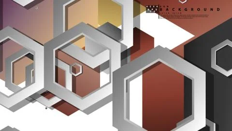 Modern geometric abstract vector templates stone and brick color compositions Illustrazione stock