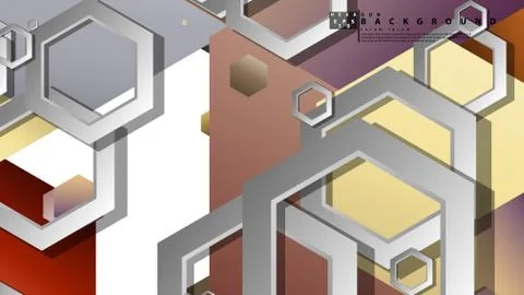 Modern geometric abstract vector templates stone and brick color compositions Illustrazione stock