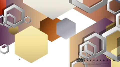 Modern geometric abstract vector templates stone and brick color compositions Stock Illustration