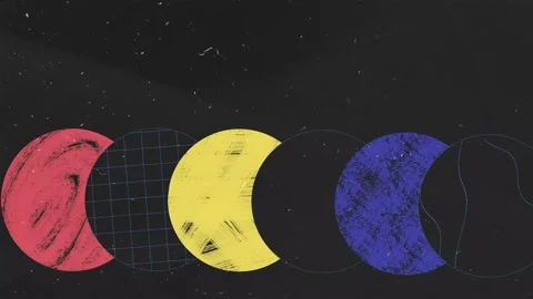 Modern geometric animated figures. Animated background Video stock 340039518