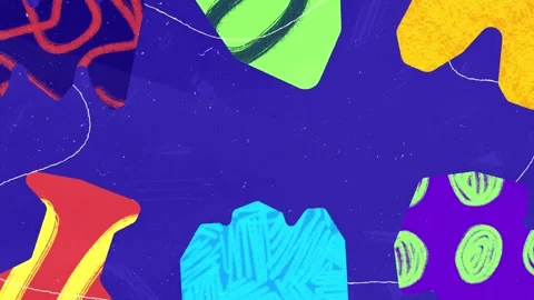 Modern geometric animated figures. Animated background 库存影片 340039527