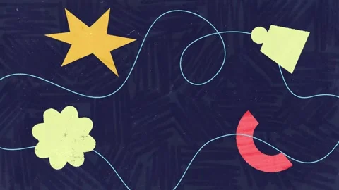 Modern geometric animated figures. Animated background Stockbeeldmateriaal 340039530