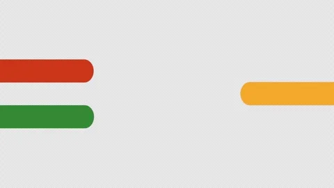 Modern geometric animation design with red, green, and yellow horizontal el.. 스톡 동영상 336920366