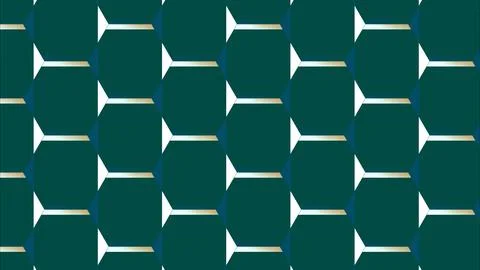 Modern geometric arrow pattern on dark teal background. Minimalist directional Stock Illustration