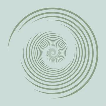 Modern geometric art. Vortex dotted shapes. Trendy design element for border Illustrazione stock