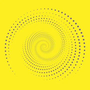 Modern geometric art. Vortex dotted very peri shape. Trendy design element for Stock Illustration