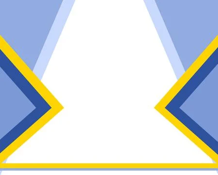 Modern geometric background with blue and yellow shapes. Abstract design for  Stock Illustration
