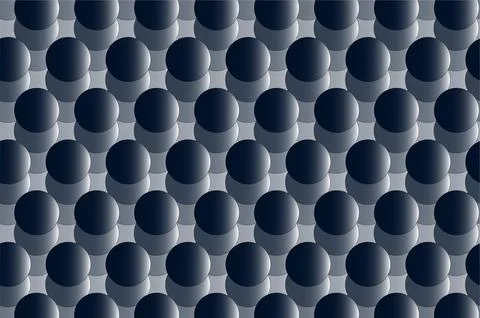 Modern geometric background featuring a grid of 3D gradient circles in deep.. Illustration