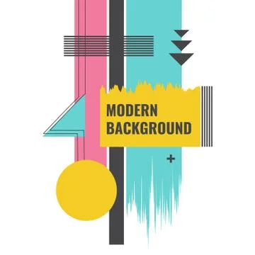 Modern geometric Background, glitch effect Stock Illustration
