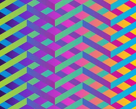 Modern geometric background, Gradient shapes composition 库存插图