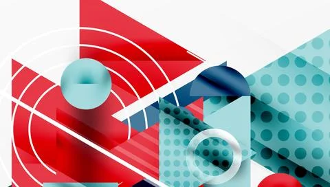 Modern geometric background - overlapping triangles with smooth gradients and 库存插图