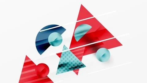 Modern geometric background - overlapping triangles with smooth gradients and 库存插图