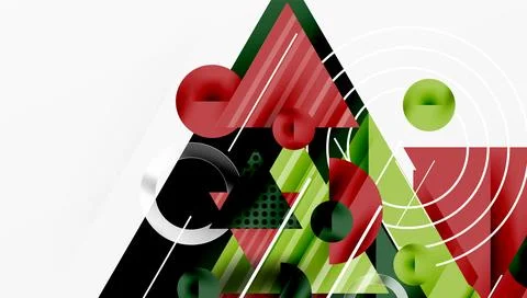 Modern geometric background - overlapping triangles with smooth gradients and イラスト素材
