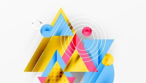Modern geometric background - overlapping triangles with smooth gradients a.. Stockillustratie