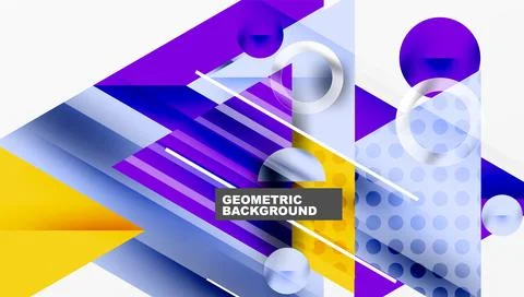 Modern geometric background - overlapping triangles with smooth gradients a.. Stockillustratie