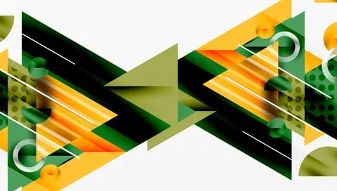 Modern geometric background - overlapping triangles with smooth gradients a.. Stockillustratie