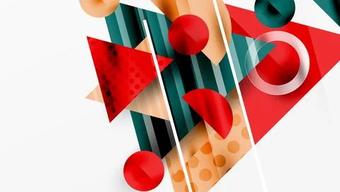 Modern geometric background - overlapping triangles with smooth gradients and Stockillustratie
