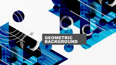 Modern geometric background - overlapping triangles with smooth gradients and 库存插图