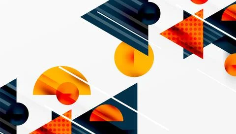 Modern geometric background - overlapping triangles with smooth gradients and Stockillustratie