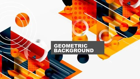 Modern geometric background - overlapping triangles with smooth gradients and Stockillustratie