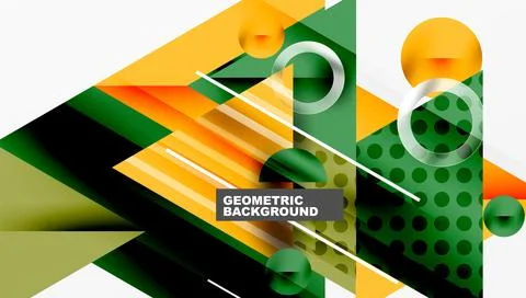Modern geometric background - overlapping triangles with smooth gradients and 스톡 일러스트