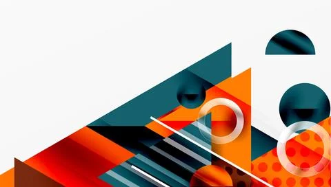 Modern geometric background - overlapping triangles with smooth gradients and 스톡 일러스트
