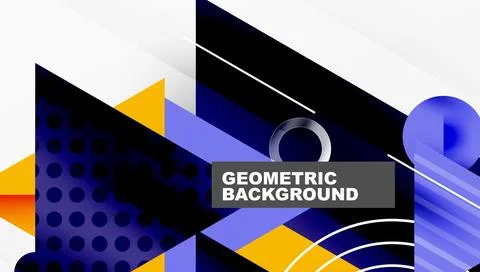 Modern geometric background - overlapping triangles with smooth gradients and 스톡 일러스트