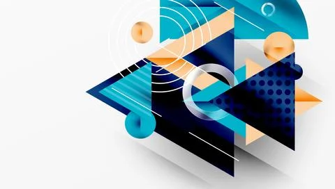 Modern geometric background - overlapping triangles with smooth gradients and 스톡 일러스트
