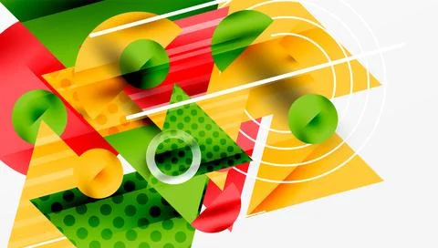 Modern geometric background - overlapping triangles with smooth gradients and 스톡 일러스트
