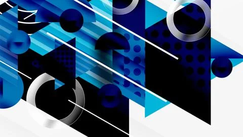 Modern geometric background - overlapping triangles with smooth gradients and 스톡 일러스트