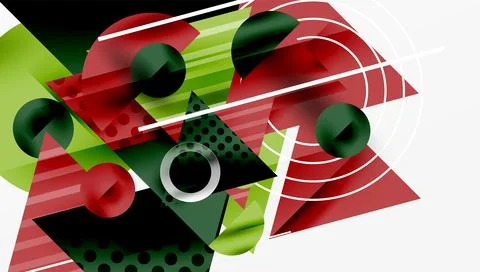 Modern geometric background - overlapping triangles with smooth gradients and 스톡 일러스트