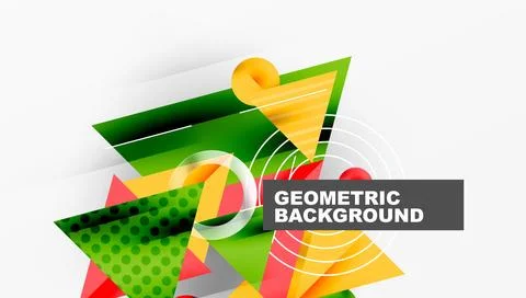 Modern geometric background - overlapping triangles with smooth gradients and イラスト素材