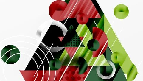 Modern geometric background - overlapping triangles with smooth gradients and 스톡 일러스트