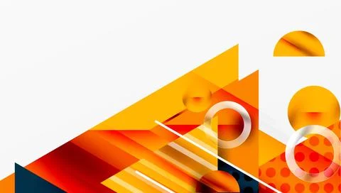 Modern geometric background - overlapping triangles with smooth gradients and イラスト素材