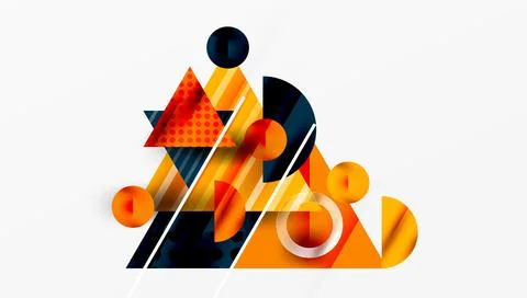 Modern geometric background - overlapping triangles with smooth gradients and Stockillustratie