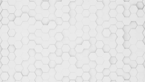 Modern geometric background. White hexagon background. Abstract 3d Vídeo Stock 218325538