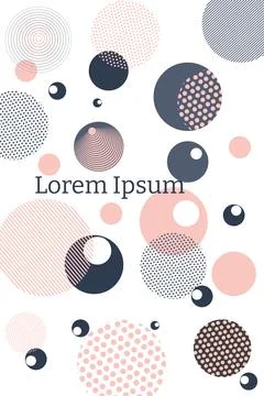 Modern geometric backgrounds from circles with space for tex Stock Illustration