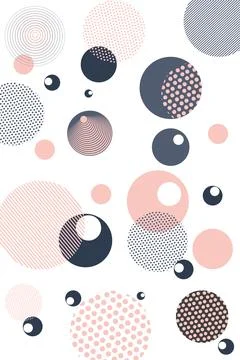 Modern geometric backgrounds from circles with space for tex Illustrazione stock