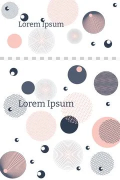 Modern geometric backgrounds from circles with space for tex Stock Illustration