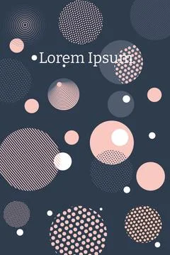 Modern geometric backgrounds from circles with space for tex Stock Illustration