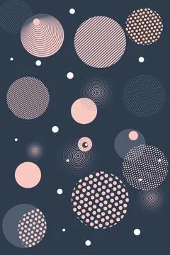 Modern geometric backgrounds from circles with space for tex Stock Illustration