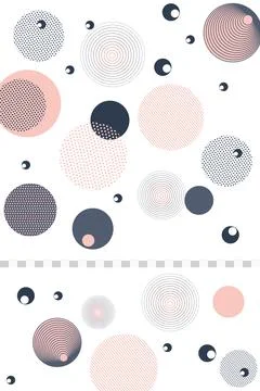 Modern geometric backgrounds from circles with space for tex Stock Illustration