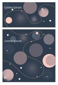 Modern geometric backgrounds from circles with space for text Stock Illustration