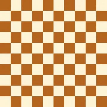 Modern geometric checkered pattern with brown and beige colors on transpare.. Stock Illustration