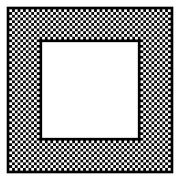 Modern geometric checkered square frame vector イラスト素材