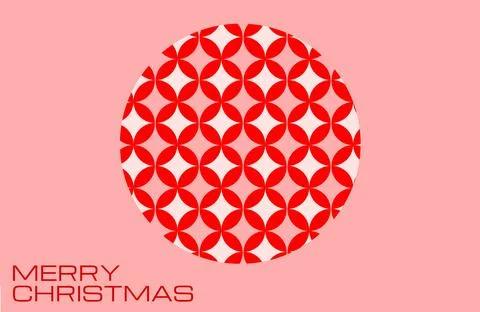 Modern Geometric Circle Pattern Christmas Card イラスト素材