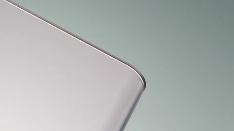Modern Geometric Close-Up of a Smooth White Rounded Edge on Pastel Green Stock Illustration
