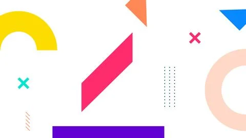 Modern Geometric Composition Background Stock Illustration