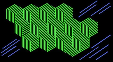 Modern geometric, cubic pattern. Stock Illustration