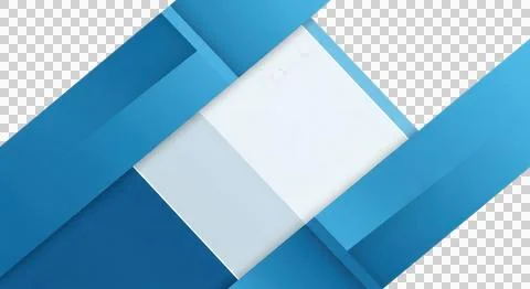 Modern geometric design with intersecting blue and white triangular shapes. Stock Illustration